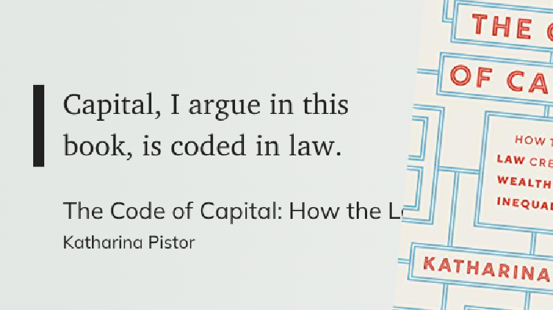 Quote from The Code of Capital