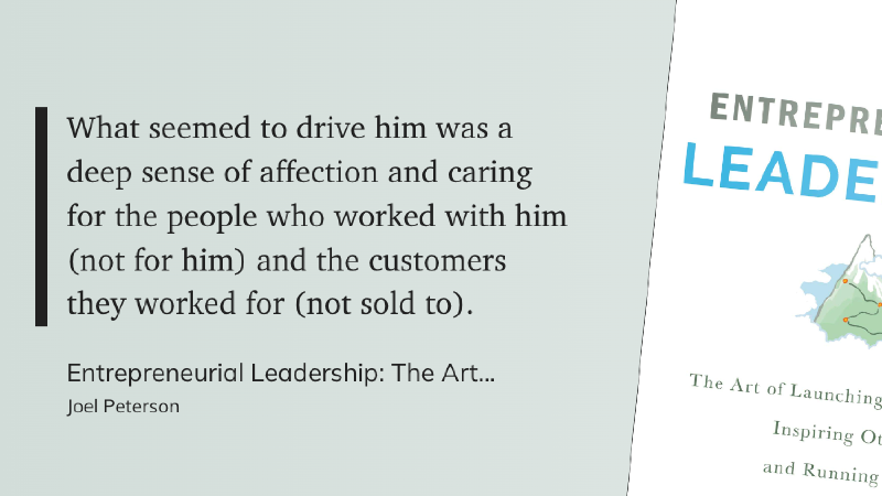 Quote from Entrepreneurial Leadership